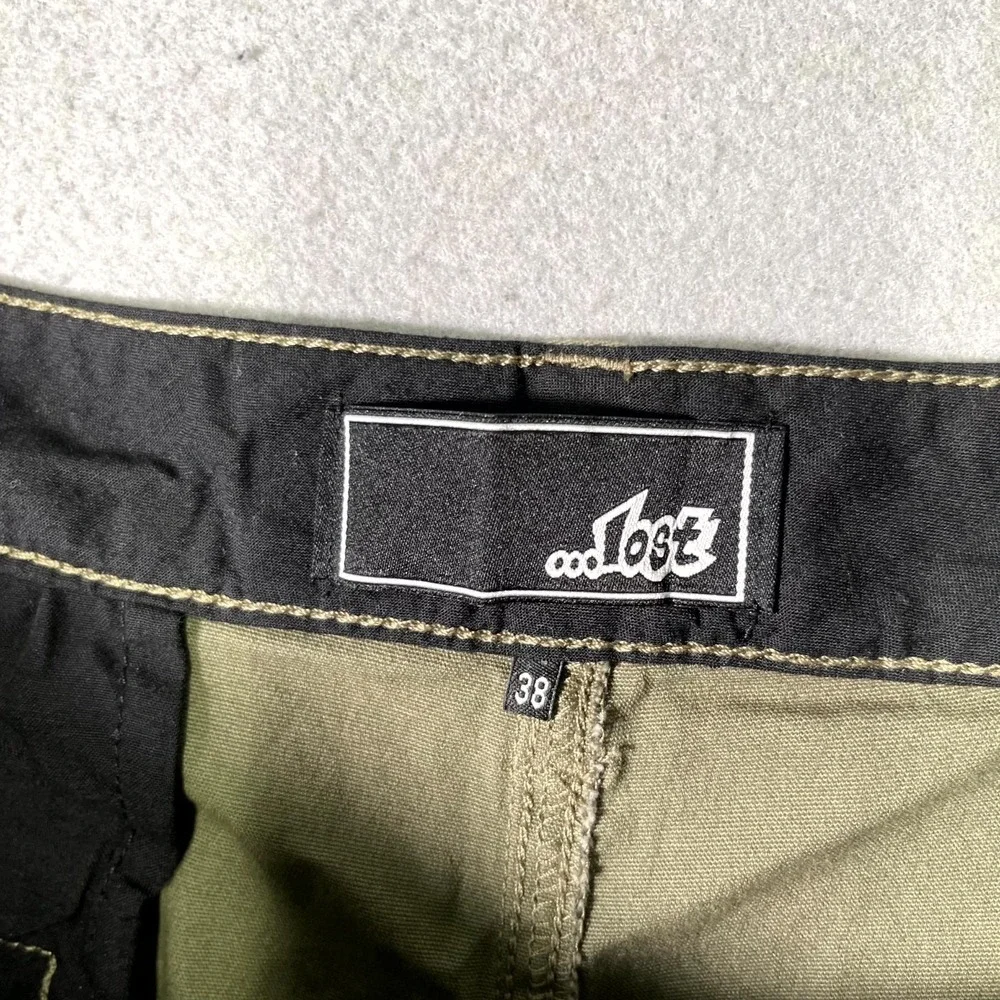 Lost Enterprises Chino Shorts Mens 38 Olive Cotton‎ Stretch Flat Front Outdoor